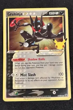 Pokemon TCG Greninja Gold Star SWSH144 Celebrations Black Star Promo NM - Image 1