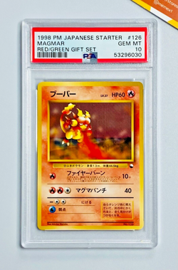 Pokemon PSA 10 Magmar #126 Red Green Gift Set 1998 Japanese - Image 1