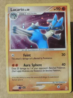 Lucario 3/11 Holo D & P Trainer Kit Set Some Scractches on Holo Pokemon LP - Image 1