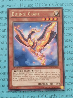 JOTL-EN020 Bujingi Crane Rare Yu-Gi-Oh Card 1st Edition New - Image 1
