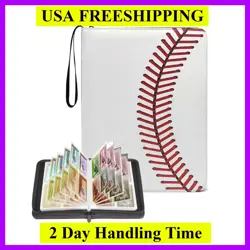 Card Binder-4 Pocket,trading card binder 50 Removable Sleeves,400 Pockets Car... - Image 1