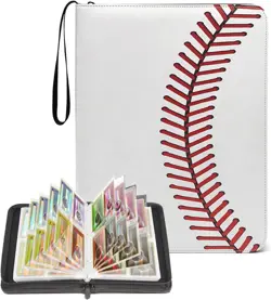 Card Binder-4 Pocket,trading card binder 50 Removable Sleeves,400 Pockets Car... - Image 2
