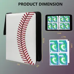 Card Binder-4 Pocket,trading card binder 50 Removable Sleeves,400 Pockets Car... - Image 3