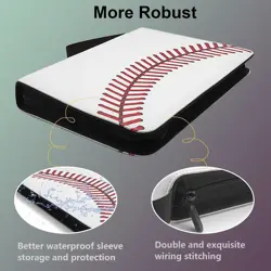 Card Binder-4 Pocket,trading card binder 50 Removable Sleeves,400 Pockets Car... - Image 4