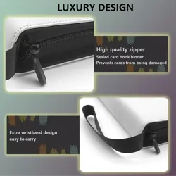 Card Binder-4 Pocket,trading card binder 50 Removable Sleeves,400 Pockets Car... - Image 5