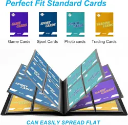 4 Pocket Card Binder for 160 Sleeves, Card Folder Ablum for Trading Cards Col... - Image 5