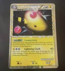 Ampharos Prime 105/123 Ultra Rare HGSS Base Pokemon Card 2010 HP - Image 1
