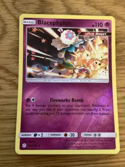 Blacephalon Pokemon Card 104/236 R/ Holo- Used -Sun & Moon/C Eclipse Set -(BSR) - Image 1
