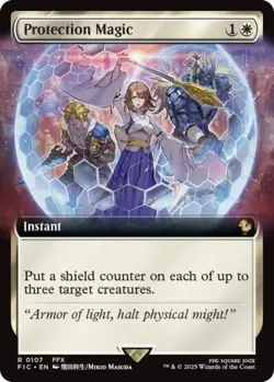 ~ Protection Magic (Extended Art) ~ NM ~ Commander: FINAL FANTASY ~ MTG ~ - Image 1