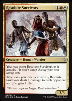 Resolute Survivors - Medium Play MTG Hour of Devastation - Image 1