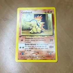 Pokemon Cards: Neo Genesis 1st Edition Common: Cyndaquil 57/111 - Image 1