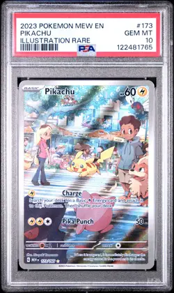 2023 POKEMON MEW EN-151 ILLUSTRATION RARE #173 PIKACHU PSA 10 - Image 1