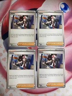 4x Hilda Trainer 084/086 Pokemon White Flare Regular English - PLAYSET - NM/M 🔥 - Image 1