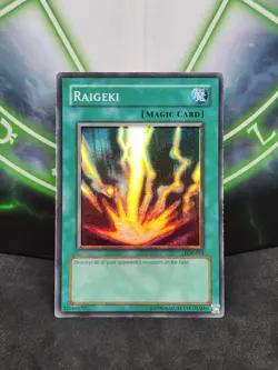 Yugioh Raigeki LOB-053 Super Rare MP Foil Shift - Image 1