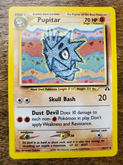 Pupitar 45/75 Neo Discovery Pokemon Card LP/NM - Image 1