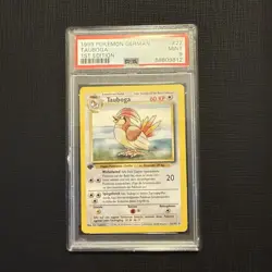 1st edition German Pidgeotto Tauboga 22/102 Pokemon Card Base Set PSA 9 - Image 1