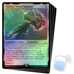 FOIL MJOLNIR, STORM HAMMER X4 Universes Beyond: Assassin's Creed Magic MTG CARD - Image 1