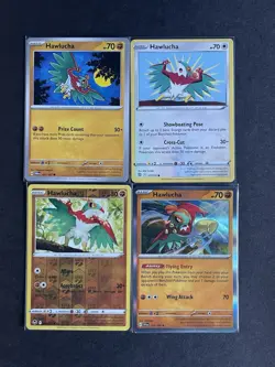 Hawlucha 4-card lot 1 HOLO Rare/1 Rev HOLO+more mixed Pokemon lot - ships PWE - Image 1