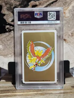 Pokemon PSA 9 MINT Chikorita #152 Gold Deck Poker Card Ace Of Clubs - Image 2