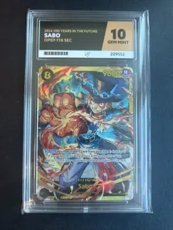 ACE 10 One Piece Card Game Sabo OP07-118 Secret SEC - Image 1