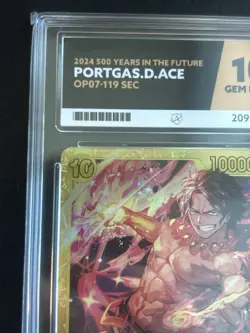 Portgas D. Ace OP07-119 SEC One Piece Cards ACE 10 Gem Mint - Image 2