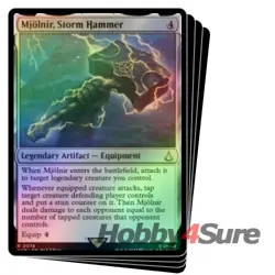 Foil Mjolnir, Storm Hammer X4 M/NM Magic MTG Universes Beyond: Assassin's Creed - Image 1