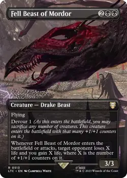 MTG The Lord of the Rings Commander - Fell Beast of Mordor (Borderless) - Image 1