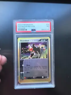 Pokemon Houndour Reverse Holo Ex Dragon 59/97 PSA 7 NM - Image 1