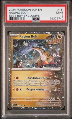 Raging Bolt 2024 Pokemon Stellar Crown 111 Best Buy Exclusive PSA 9 MINT - Image 1