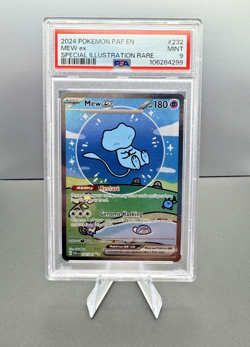 2024 POKEMON PAF EN-PALDEAN FATES SPECIAL ILLUSTRATION RARE #232 MEW EX PSA 9 - Image 1