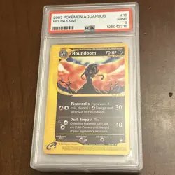2003 POKEMON AQUAPOLIS 15/147 HOUNDOOM PSA 9 - Image 1