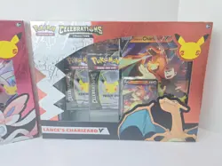 Pokemon TCG Celebrations Lance's Charizard V & Dark Sylveon V Box Evolving Skies - Image 2