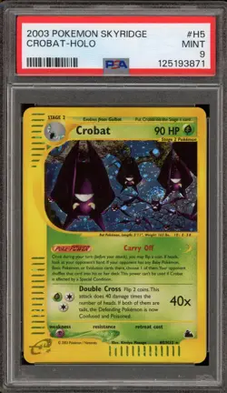 Pokemon Crobat Skyridge Holo Rare #H5 PSA 9 Mint - Image 1