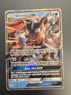 Pokemon Greninja GX #SM197 Sm Holo Black Star Promo Full Art TCG MP-/HP+ - Image 3