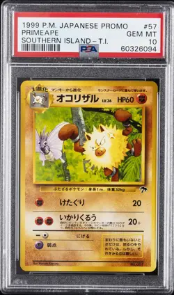 1999 POKEMON JPN PROMO SOUTHERN ISLANDS SOUTHERN ISLAND-T.I. #57 PRIMEAPE PSA 10 - Image 1