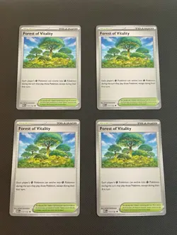 4x Forest of Vitality 117/132 Mega Evolution Pokemon TCG Near Mint Card Playset - Image 1