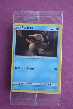 Psyduck SM199 Black Star Promo card, Pokemon TCG Detective Pikachu (Sealed) - Image 1