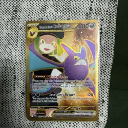 Pokemon TCG Team Rocket's Crobat EX 242/182 Destined Rivals Gold Hyper Rare Card - Image 1