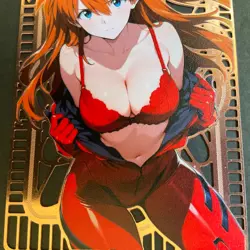 Goddess Story Gold METAL Card - Serial Number #/200! Anime Girl Bikini Asuka - Image 3
