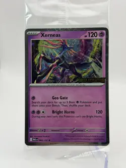 Xerneas 064/132 SEALED Pokemon Mega Evolution Stamped Promo Best Buy Holo Card - Image 1