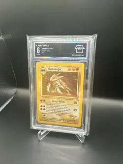 1999 Pokemon KABUTOPS Fossil Set HOLO Foil Rare Unlimited Edition Card 9/62 - Image 2