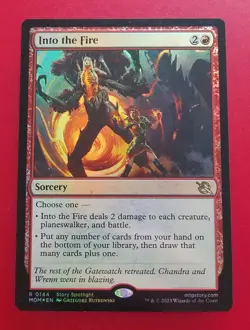 1x Into the Fire | FOIL | March of the Machine | MTG Magic Cards - Image 1