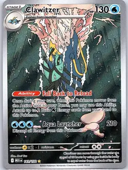 Clawitzer 141/132 ME01: Mega Evolution - Pokemon Card - NM - Image 1