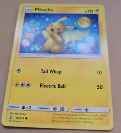 POKEMON TCG CARD - SUN AND MOON COSMIC ECLIPSE - PIKACHU 56/236 NM - Image 1