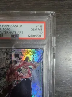 Zoro PSA10 Comic Super Parallel OP06 118 One Piece SEC Rare Manga Card - Image 3