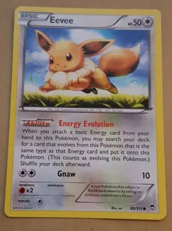 POKEMON TCG CARD - XY FURIOUS FISTS - EEVEE 80/111 NM - Image 1