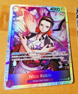 ONE PIECE ENGLISH CARD GAME HOLO CARTE Nico Robin ST26-003 SR EN MINT - Image 1