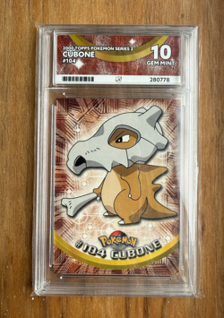 Cubone #104 Pokemon 2000 Topps TV Trading Card - Graded - ACE 10 - Image 1