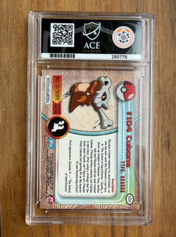 Cubone #104 Pokemon 2000 Topps TV Trading Card - Graded - ACE 10 - Image 2