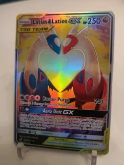 *Custom-made*Highest Quality,Latias & Latios Tagteam,Textured Holo"Display Card" - Image 2